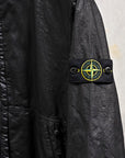 Stone Island Organic-Look Nylon Panama-TC Hooded Jacket Black