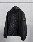 Stone Island Organic-Look Nylon Panama-TC Hooded Jacket Black