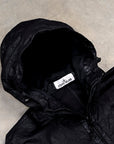 Stone Island Organic-Look Nylon Panama-TC Hooded Jacket Black
