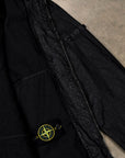 Stone Island Organic-Look Nylon Panama-TC Hooded Jacket Black