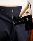 Caruso Pantaloni Cottone Stretch Blu Notte