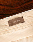 Caruso Pantaloni Cottone Stretch Bianco Sporco