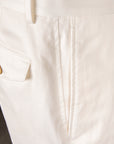 Caruso Pantaloni Cottone Stretch Bianco Sporco