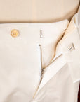 Caruso Pantaloni Cottone Stretch Bianco Sporco