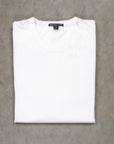 James Perse Elevated Lotus Jersey Long Sleeve Crew Neck Tee White