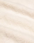 The Elder Statesman 100% Cashmere Checkered Pile Stitch Crew White