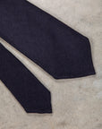 Finamore Cravatta "Sette Pieghe" Cordlane Blu Notte