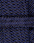 Finamore Cravatta "Sette Pieghe" Wool Silk Grenadine Blu