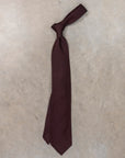 Finamore Cravatta "Sette Pieghe" Wool Silk Grenadine Bordo