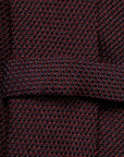 Finamore Cravatta "Sette Pieghe" Wool Silk Grenadine Bordo