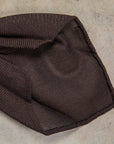 Finamore Cravatta "Sette Pieghe" Wool Silk Grenadine Marrone