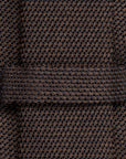 Finamore Cravatta "Sette Pieghe" Wool Silk Grenadine Marrone