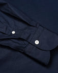 Finamore Tokyo Shirt Lucio Collar Alumo Poplin Navy