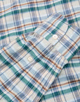 Finamore Gaeta Fit Collo Sergio Flannel Green Plaid