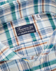 Finamore Gaeta Fit Collo Sergio Flannel Green Plaid