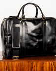 Croots Bridle Leather Traveller Black Bag