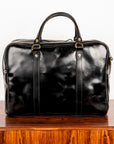 Croots Bridle Leather Traveller Black Bag