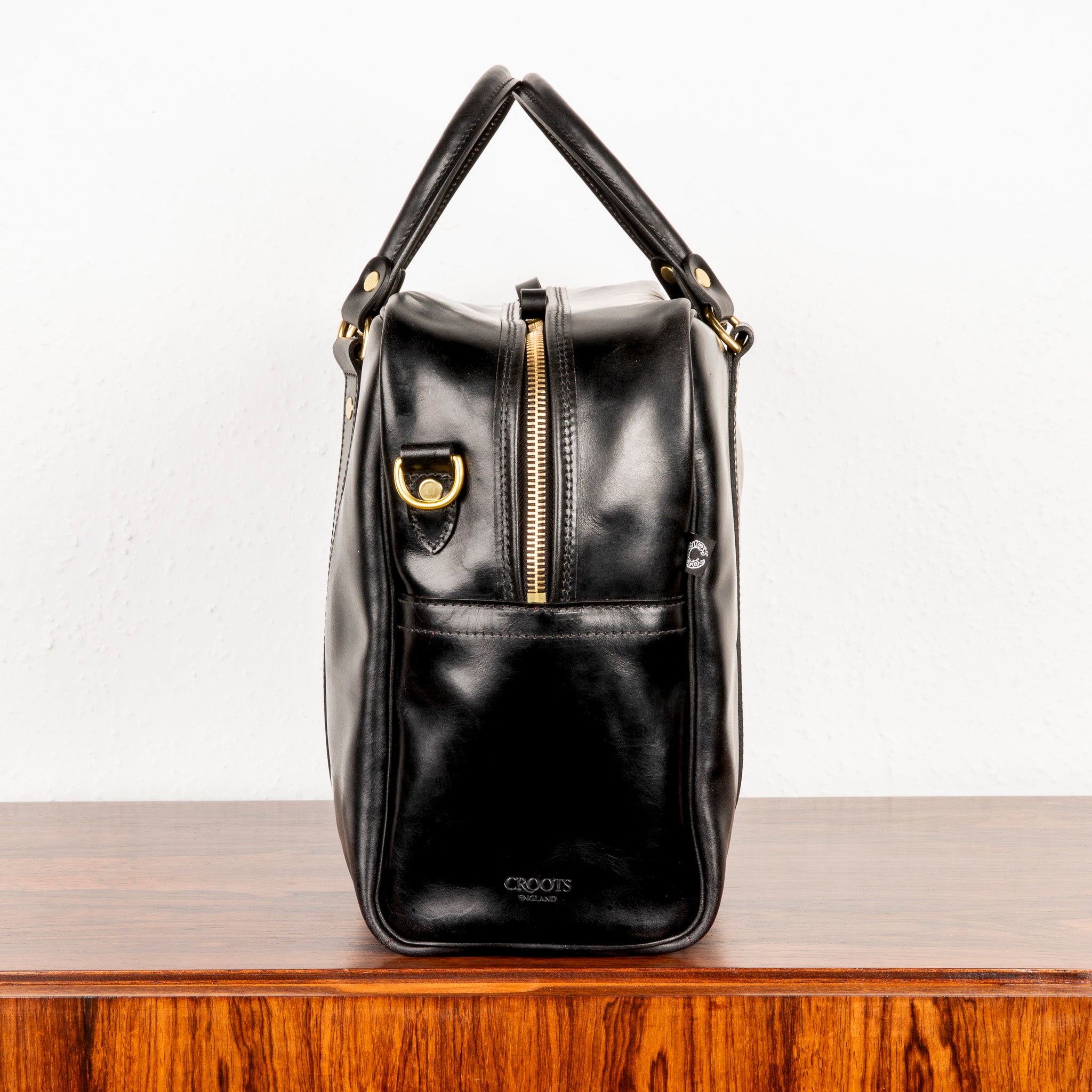Croots Bridle Leather Traveller Black Bag – Frans Boone Store