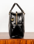 Croots Bridle Leather Traveller Black Bag