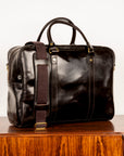 Croots Bridle Leather Traveller Dark Havana Bag