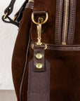 Croots Suede Traveller Bag Brown