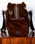 Croots Suede Traveller Bag Brown