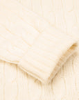 Drumohr Cashmere Treccia Crew Neck Bianco Sporco