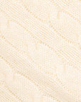 Drumohr Cashmere Treccia Crew Neck Bianco Sporco