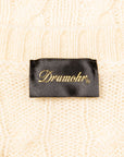 Drumohr Cashmere Treccia Crew Neck Bianco Sporco