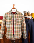 RRL Trek Shirt RL-819 Check Cream Green