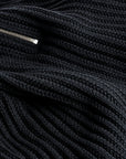 Olde H & Daughter Twist Wool Half Zip Mid Nite