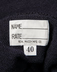 The Real McCoy's U.S.N. Blue Wool Jersey