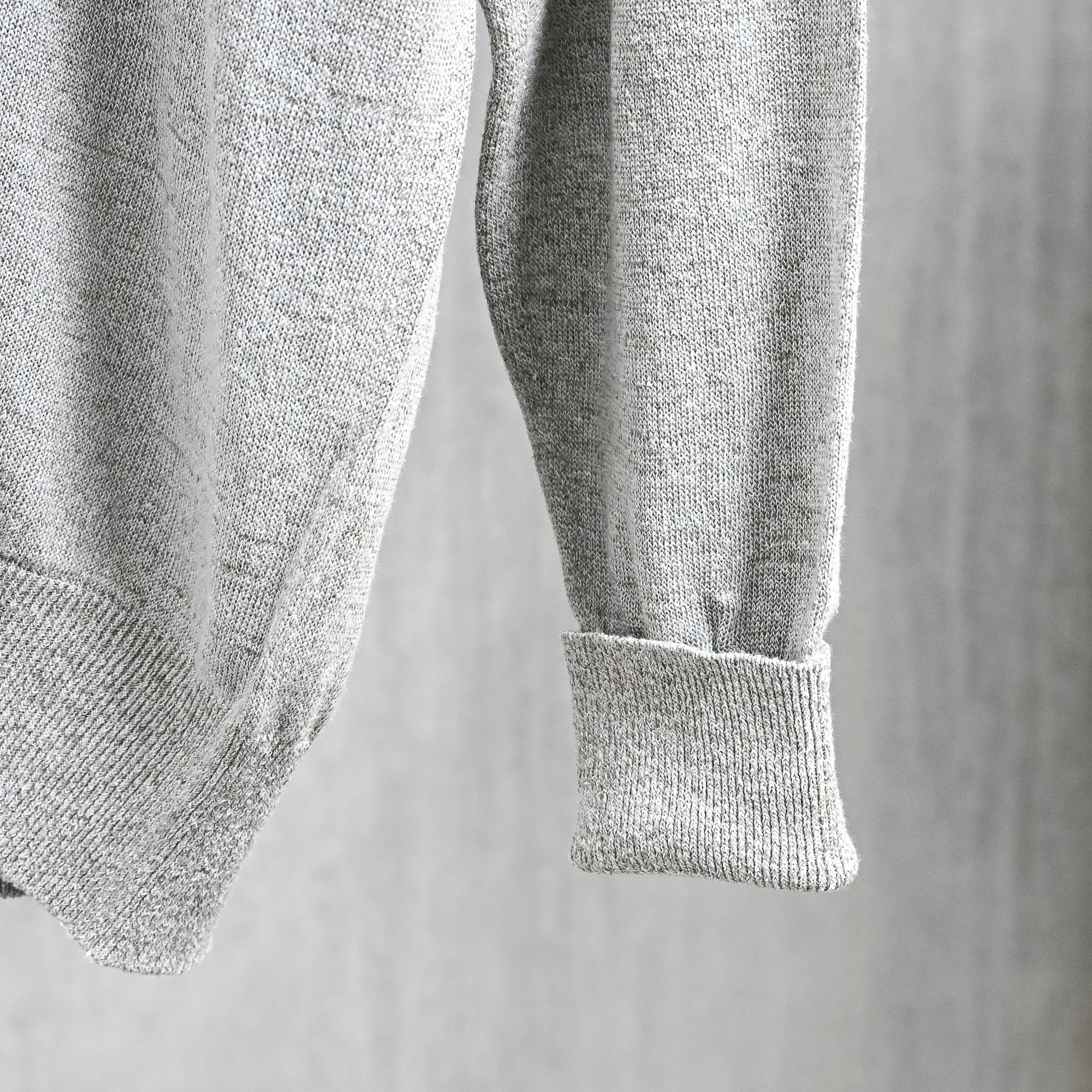 トップス Olde H & Daughter LINEN/SILK V NECK Olde H & Daughter Linen Silk Plain Stitch V-Neck Salt – Frans