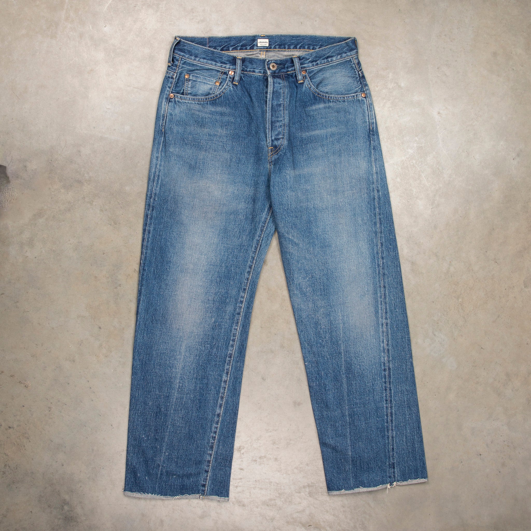 Chimala 13.5 Oz Denim Vintage Ankle Cut Medium Wash – Frans Boone