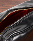 Croots Malton Bridle Leather Wash Bag Black