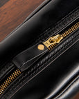 Croots Malton Bridle Leather Wash Bag Black