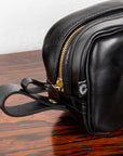 Croots Malton Bridle Leather Wash Bag Black
