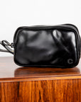 Croots Malton Bridle Leather Wash Bag Black