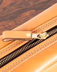 Croots Vegetable Tanned Leather Wash Bag Natural