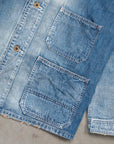 Fullcount 2015HW Chore Jacket 10.5 Oz Denim Washed