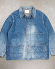 Fullcount 2015HW Chore Jacket 10.5 Oz Denim Washed