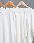 Olde H & Daughter Silk Tight Tension Plain Stitch L/S Off-White