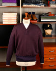 Olde Homesteader Extra Cotton Fleece Y-Neck Navy Heather
