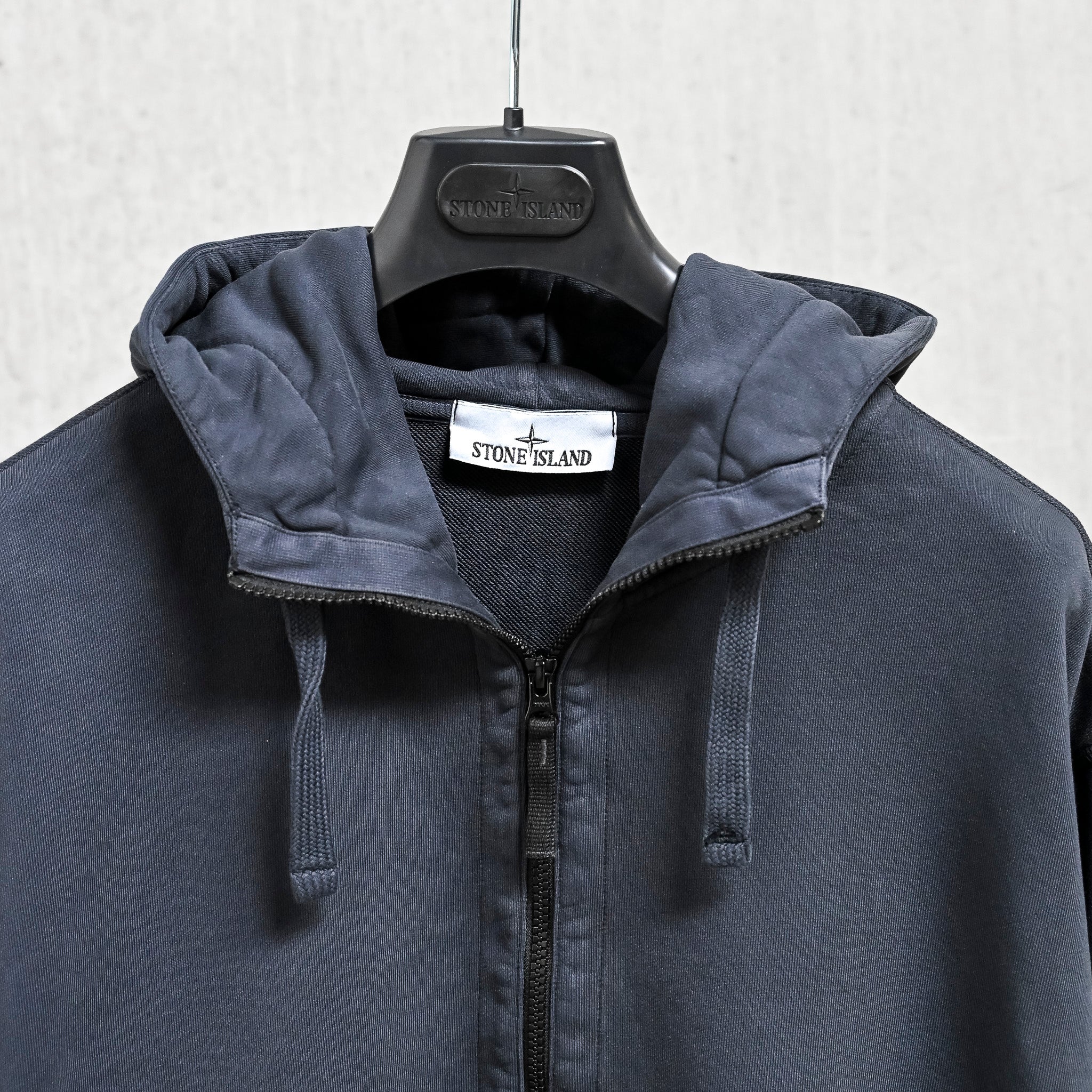 Stone Island Zip-up Hoodie Oversized-fit Blue Navy – Frans Boone Store