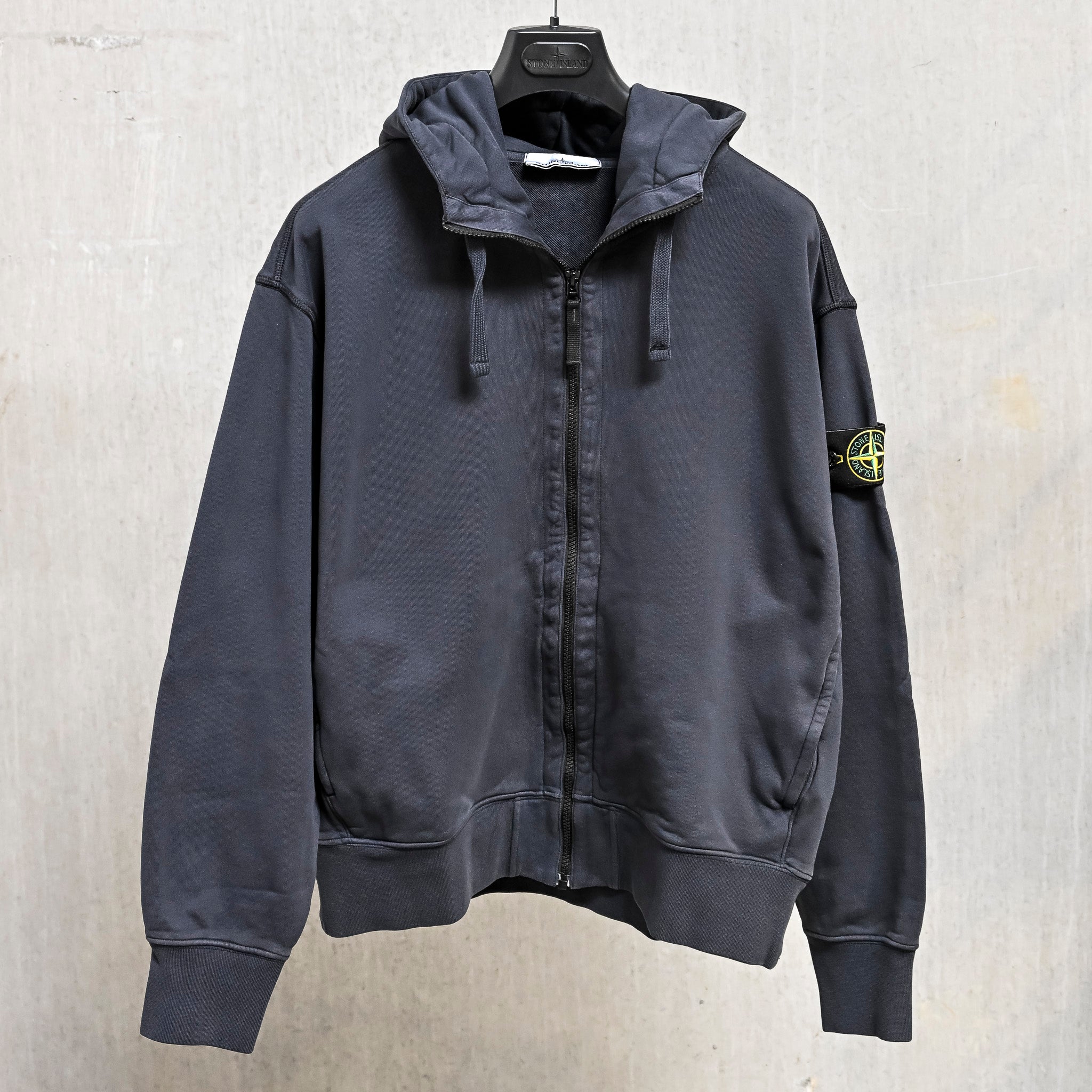 Stone Island Zip-up Hoodie Oversized-fit Blue Navy – Frans Boone Store
