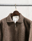 Olde H & Daughter Wool Cashmere Zip Polo Fuzz