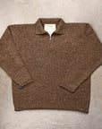 Olde H & Daughter Wool Cashmere Zip Polo Fuzz