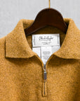 Olde H & Daughter Wool Cashmere Zip Polo Soil