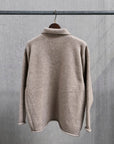 Olde H & Daughter Wool Cashmere Zip Polo Stone
