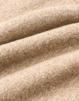 Olde H & Daughter Wool Cashmere Zip Polo Stone